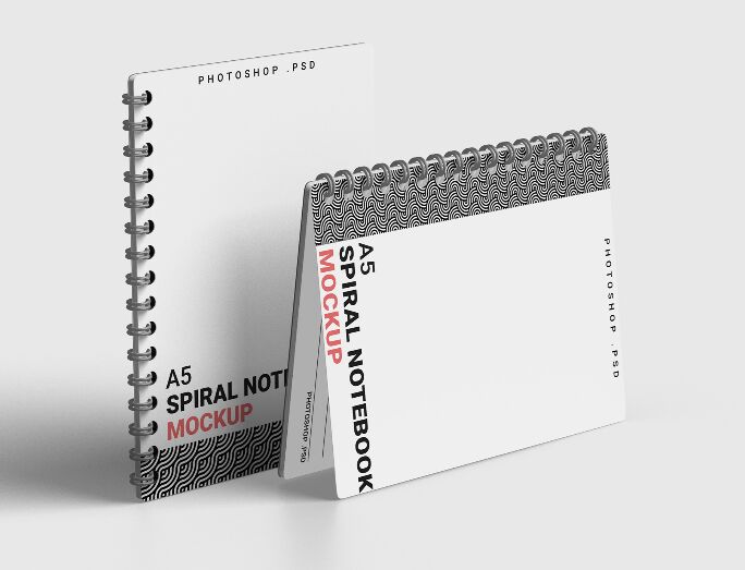 Download Free Spiral A5 Notebook Mockup Psd Titanui
