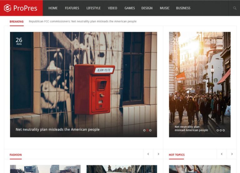 News & Magazine Blog Templates PSD