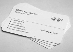 2 Professional Rounded Business Card Templates PSD