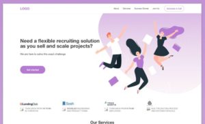 Recruitment Agency Landing Page Template Sketch