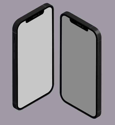 Isometric iPhone 12 Vector Template