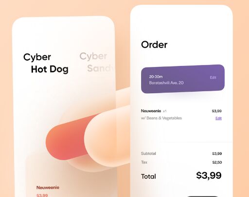 Minimal Modern Food App UI Design Figma