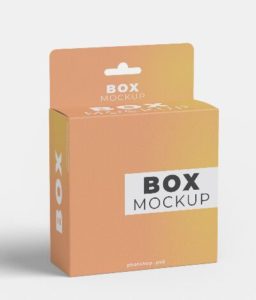 Standing Product Box PSD Mockup