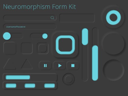 Neuromorphism Form UI Kit Figma