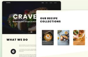 Food Recipe Website Template Adobe XD