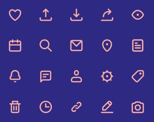 20 Minimal UI SVG Icons