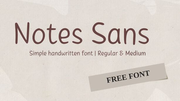 Notes Sans Handwritten Font