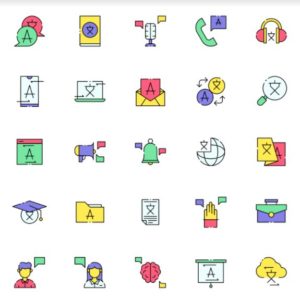 25 Translator Icons Vector