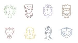 8 Face Icons Vector