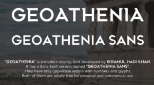 GEOATHENIA Display Font