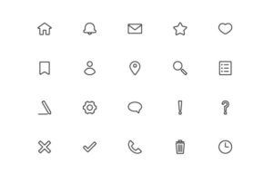 20 Line Icons Pack Vector