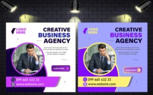 Business Agency Social Media Post Template Vector