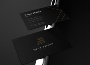 Modern Dark Business Card PSD Template