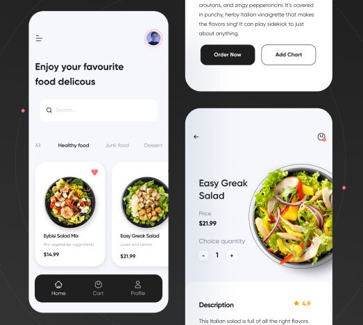 Clean Food Delivery App UI Kit Figma