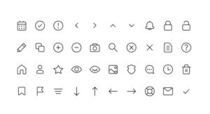 40 Thin Line Icons Figma