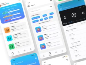 Online Course Mobile App UI Design Figma