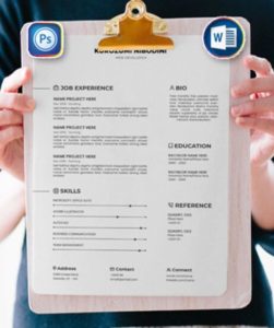 Resume (Cover Letter, Portfolio, Job Experience) Templates PSD