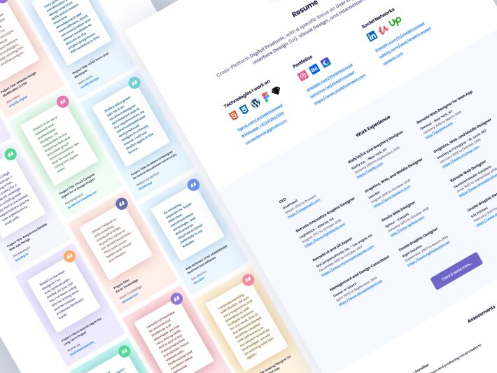 Clearn Resume CV Template Figma