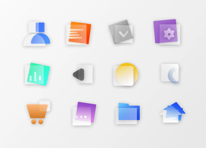 22 Glassmorphism Icons (PNG & SVG)