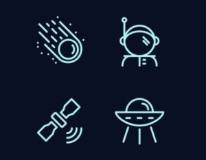 4 Space Icons (PNG & SVG)