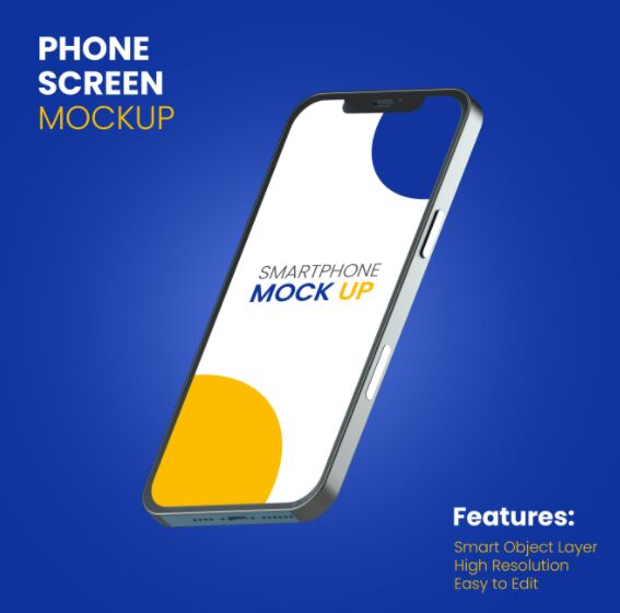 4 iPhone 12 Sceen Mockups PSD