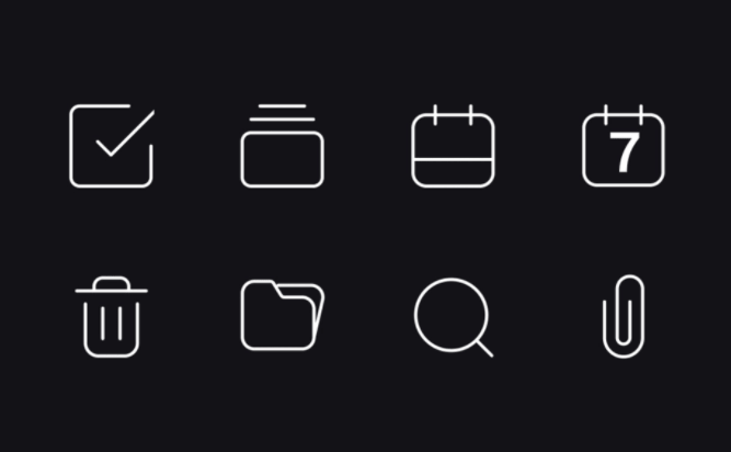 8 Minimal Line Art Icons Figma