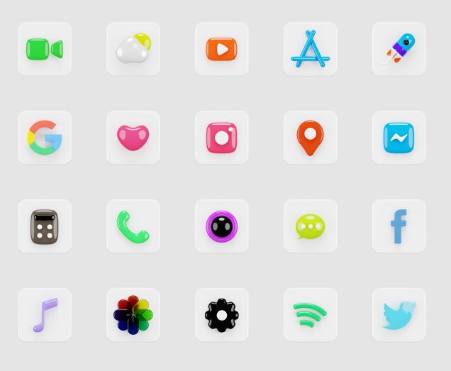 30 App 3D Icons Figma