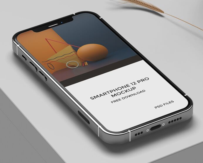 Hi-res Realistic iPhone 12 Pro Mockup PSD