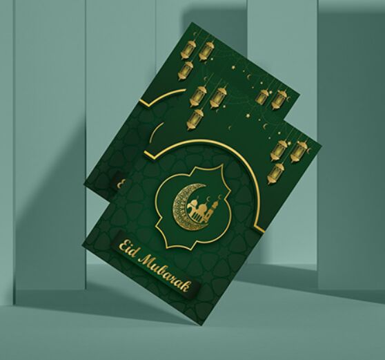 Eid Mubarak Poster Design Vector