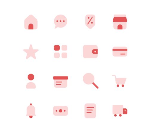 16 E-commerce Icons Figma (2 Styles)