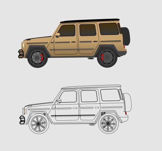 Mercedes-Benz AMG G63 Vector Illustration