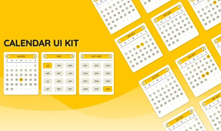 Calendar UI Kit Figma