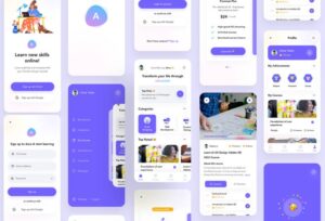 E-Learning UI Kit Adobe XD