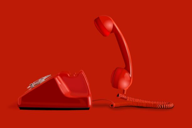 Vintage Landline Phone Illustration