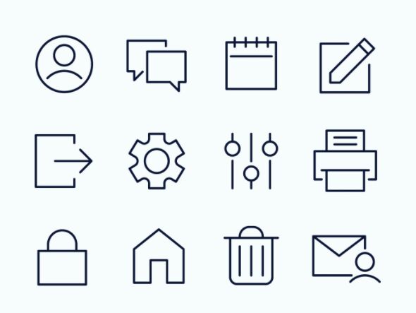 12 Minimal UI SVG Icons