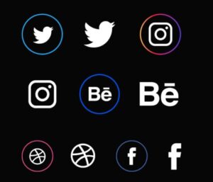 5 Social Icons (AI, EPS, PNG)