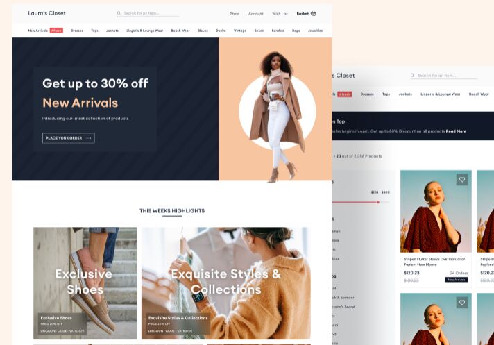 E-commerce Fashion Website Landing Page Design