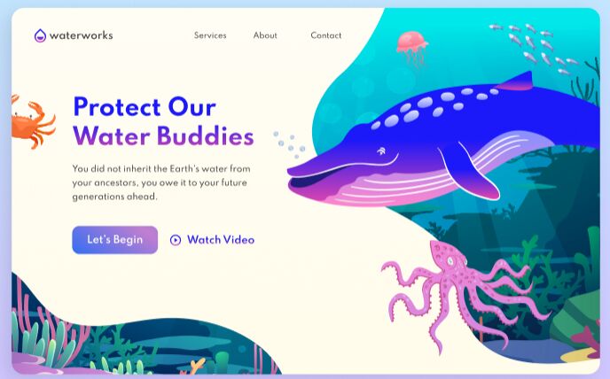 World Water Day Landing Page Template Figma