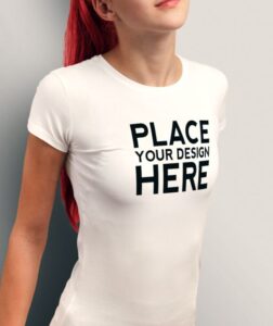 Premium Quality Teenage Girl T-Shirt Mockup PSD