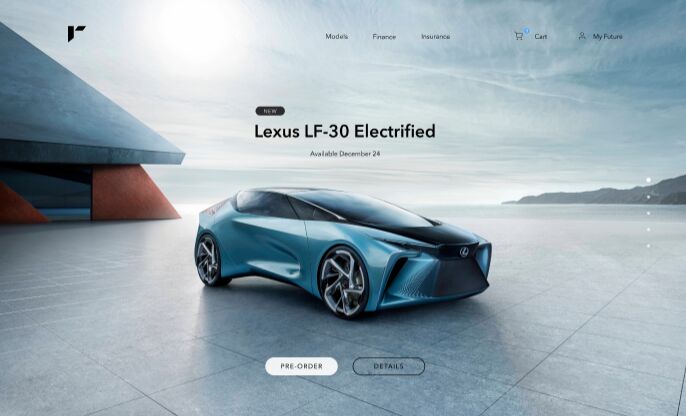 Electric Vehicle Web Template Figma