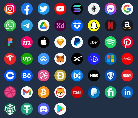 social media logos vector 2022