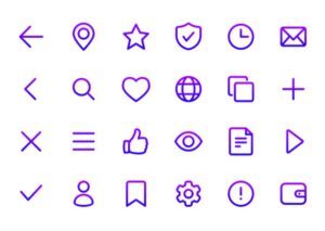 24 Basic UI Icons Figma