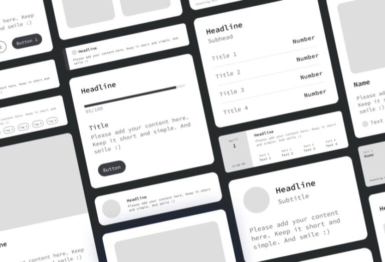 100+ Minimal Card Design UI Kit Figma