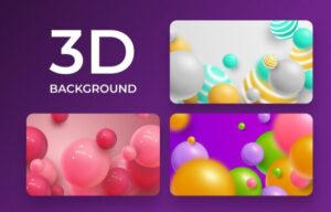 Realistic 3D Spheres 3D Backgrounds Figma