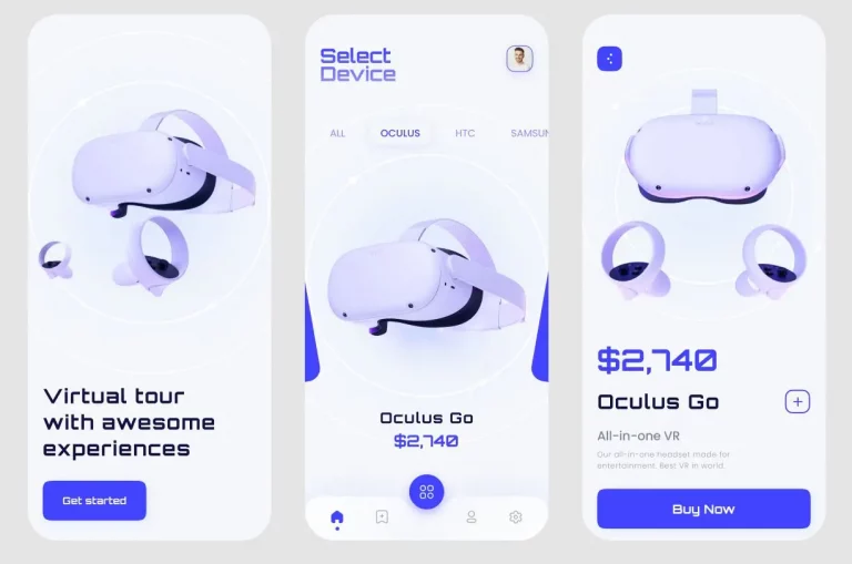 Mobile VR Store UI Design Figma