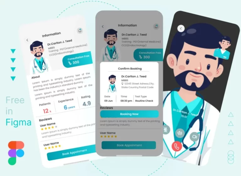 Medical Service Mobile App Design Figma