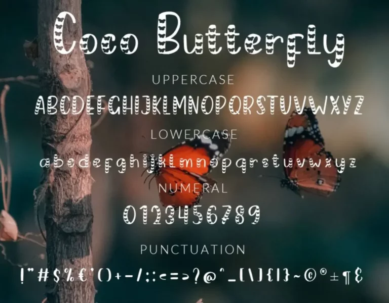 Coco Butterfly Display Font