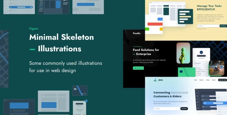 Minimal Skeleton Illustrations For Web Design