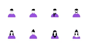 8 Minimal Profile Character Illustrations