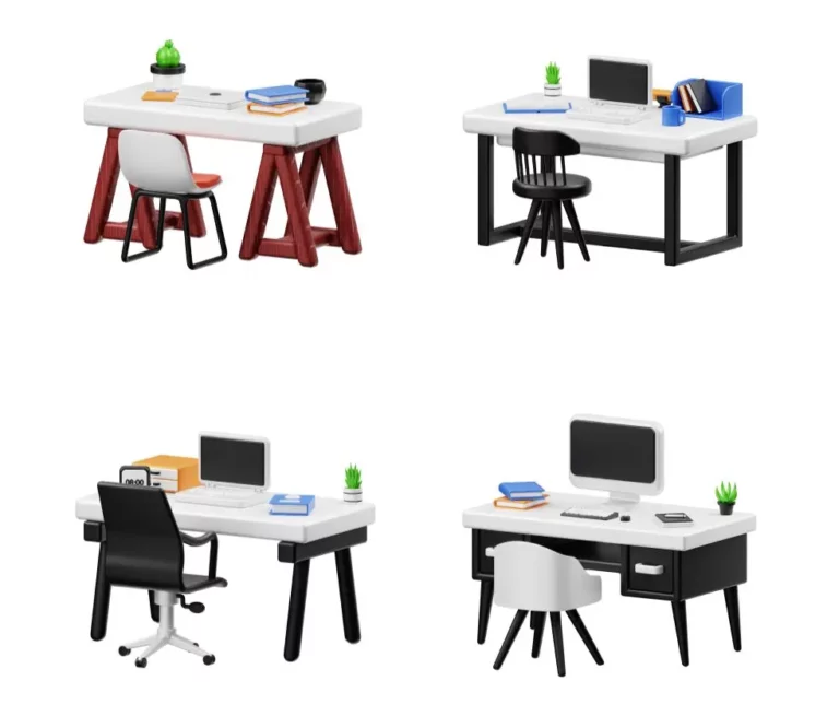 3D Job Desk Illustrations Figma